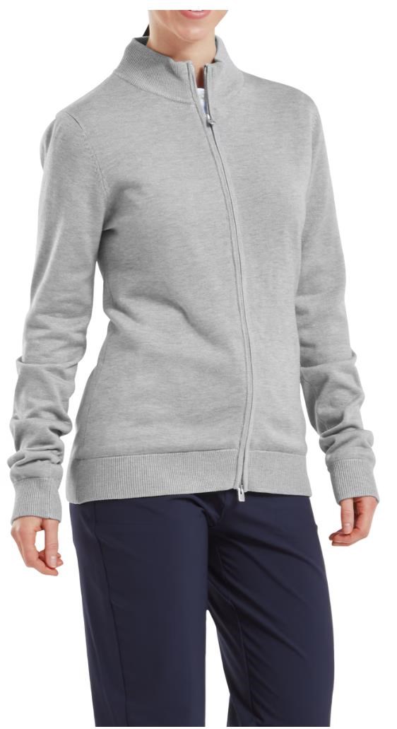FootJoy Drirelease Full-Zip Lined dámský svetr, šedý
