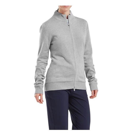 FootJoy Drirelease Full-Zip Lined dámský svetr, šedý