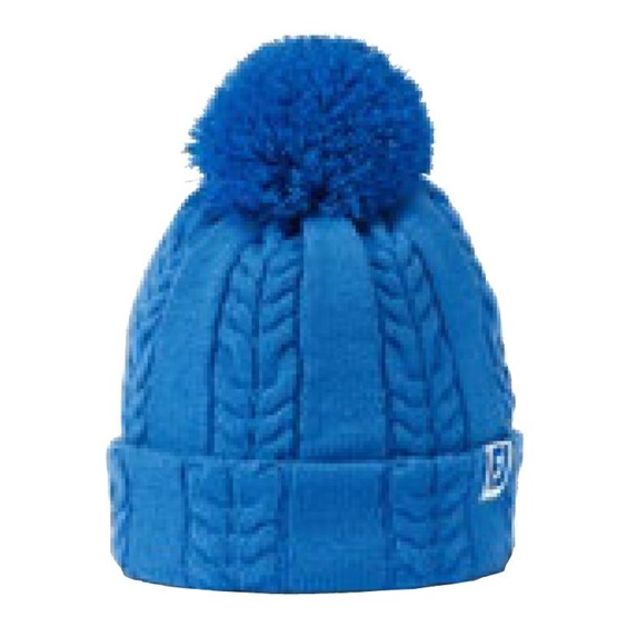 FootJoy Cable Knit Bobble dámská zimní čepice, modrá