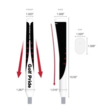 Golf Pride Reverse Taper putter grip, Pistol Medium