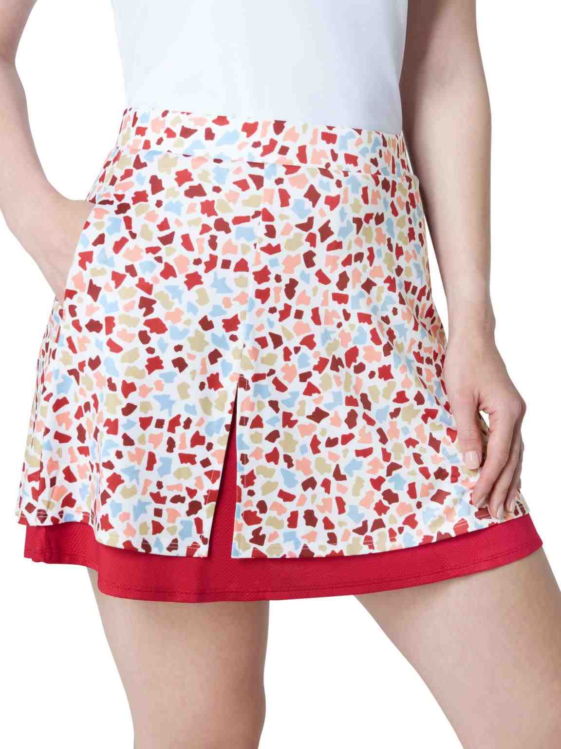 Callaway 17" Mosaic Print Flounce golfová sukně, brilliant white