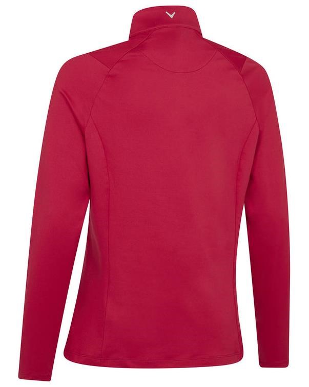 Callaway Thermal Fleece Back Jersey dámské polo s dlouhým rukávem, červené