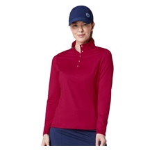 Callaway Thermal Fleece Back Jersey dámské polo s dlouhým rukávem, červené