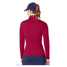 Callaway Thermal Fleece Back Jersey dámské polo s dlouhým rukávem, červené