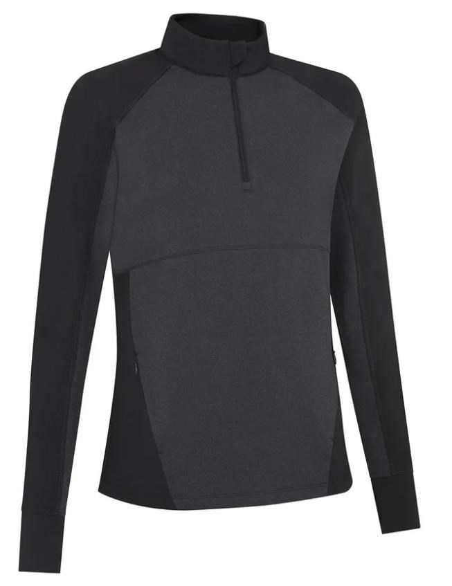 Callaway Lightweight Knit Heathered 1/4 Zip dámská mikina, ebony heather