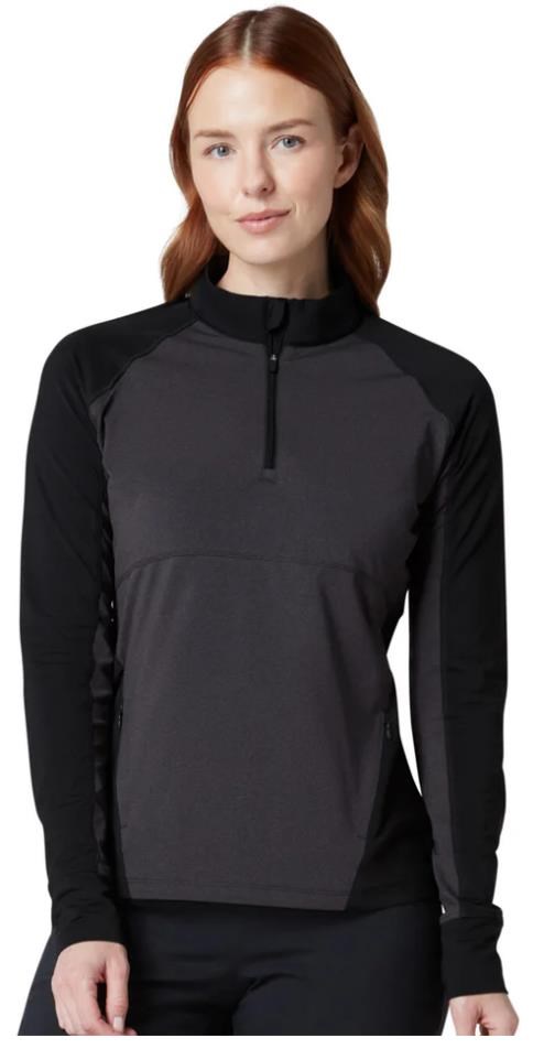 Callaway Lightweight Knit Heathered 1/4 Zip dámská mikina, ebony heather