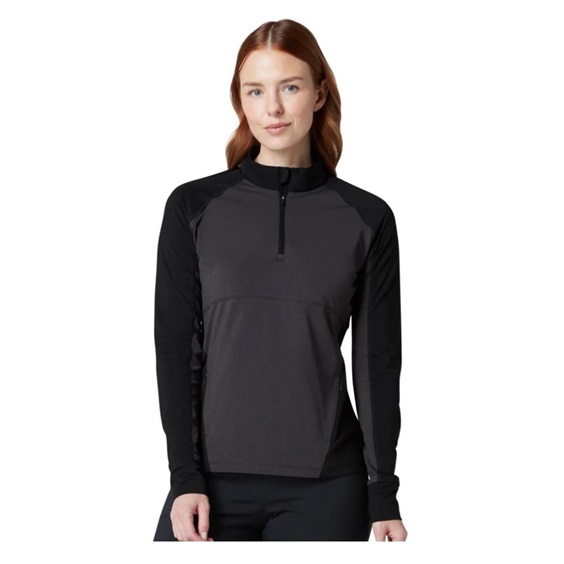 Callaway Lightweight Knit Heathered 1/4 Zip dámská mikina, ebony heather