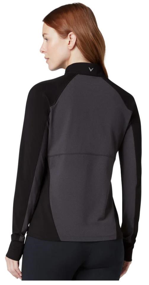 Callaway Lightweight Knit Heathered 1/4 Zip dámská mikina, ebony heather