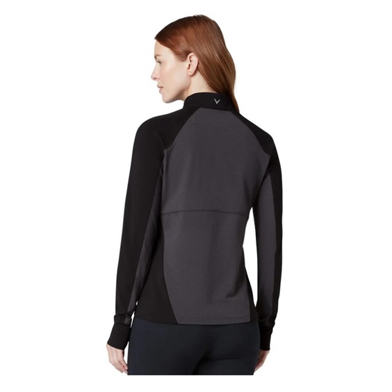 Callaway Lightweight Knit Heathered 1/4 Zip dámská mikina, ebony heather