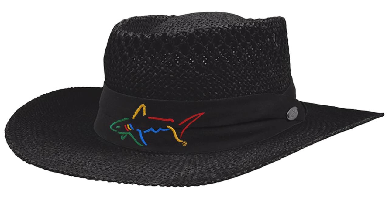 Greg Norman Signature Straw klobouk, černý