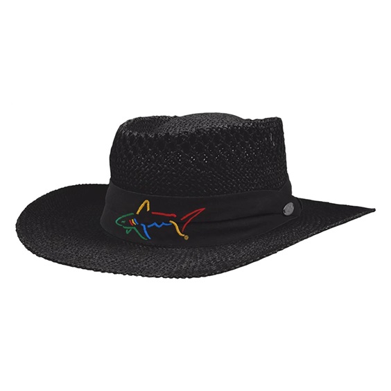 Greg Norman Signature Straw klobouk, černý