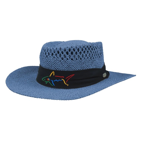 Greg Norman Signature Straw klobouk, modrý