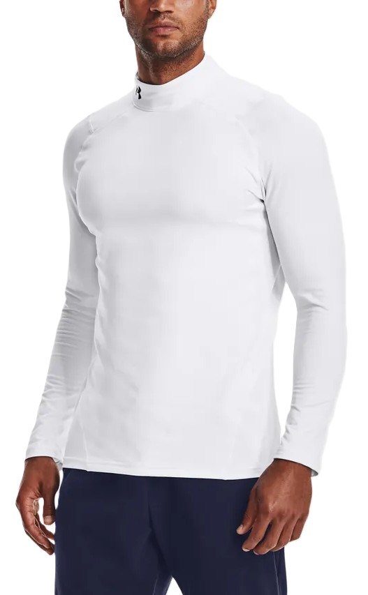 Under Armour CG Armour Fitted Mock pánské funkční tričko, bílé