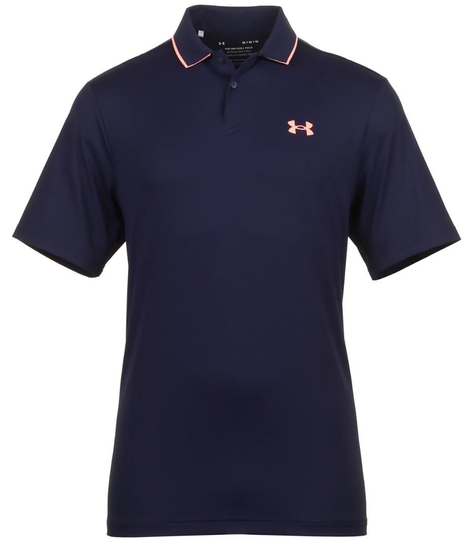 Under Armour Iso-Chill pánské polo, midnigt navy/flare orange