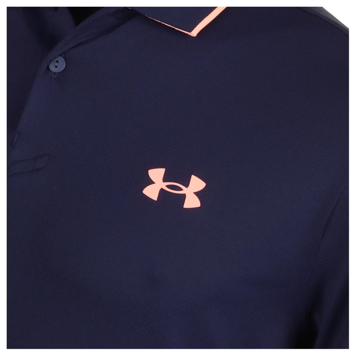 Under Armour Iso-Chill pánské polo, midnigt navy/flare orange