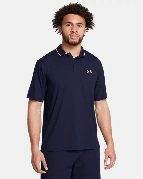 Under Armour Iso-Chill pánské polo, midnigt navy/flare orange