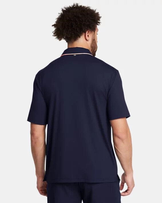 Under Armour Iso-Chill pánské polo, midnigt navy/flare orange
