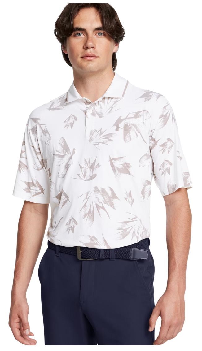 Under Armour Iso-Chill Edge pánské polo, white/tetra gray