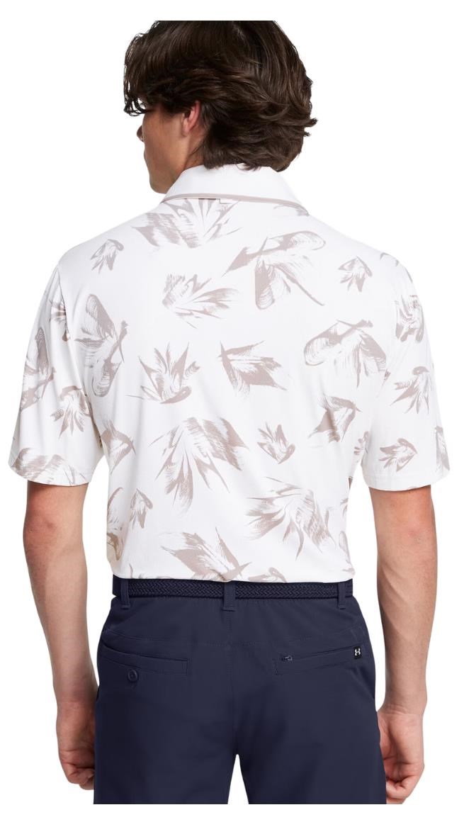 Under Armour Iso-Chill Edge pánské polo, white/tetra gray