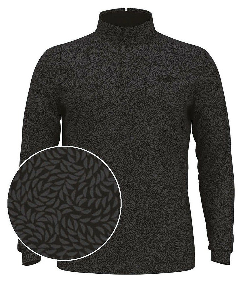 Under Armour Playoff Printed 1/4 Zip pánská mikina, černá/castlerock