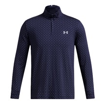 Under Armour Playoff Printed 1/4 Zip pánská mikina, tmavě modro/bílá