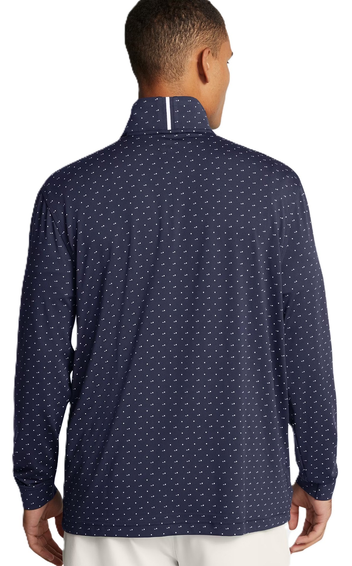 Under Armour Playoff Printed 1/4 Zip pánská mikina, tmavě modro/bílá