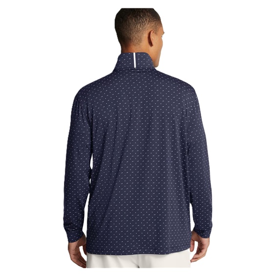 Under Armour Playoff Printed 1/4 Zip pánská mikina, tmavě modro/bílá