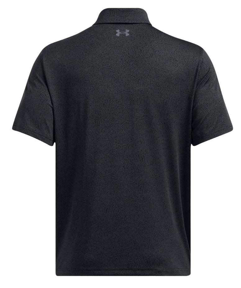 Under Armour Playoff 3.0 Printed pánské polo, black/anthracite/castlerock