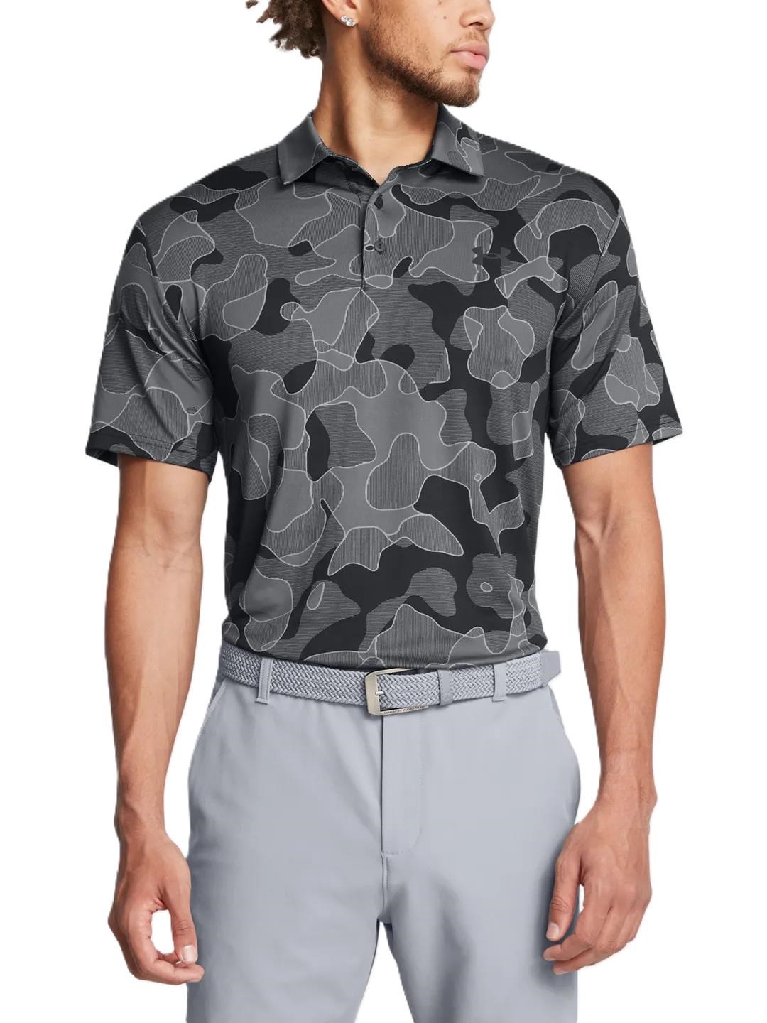 Under Armour Playoff 3.0 Printed pánské polo, černé