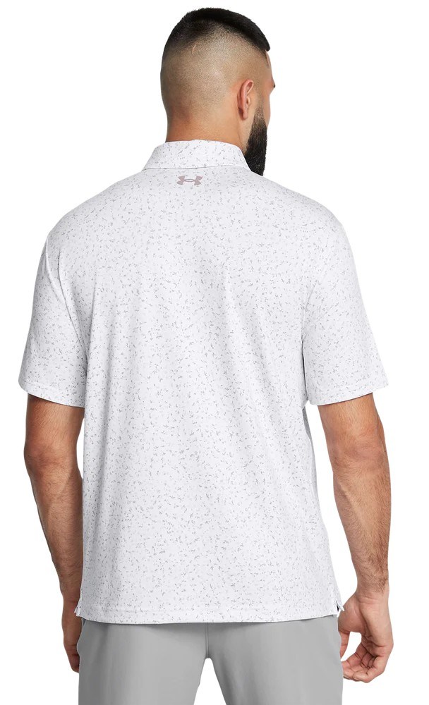 Under Armour Playoff 3.0 Printed pánské polo, bílé