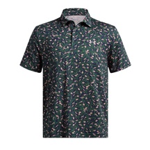 Under Armour Playoff 3.0 Printed pánské polo, midnight navy/forest green/tetra gray