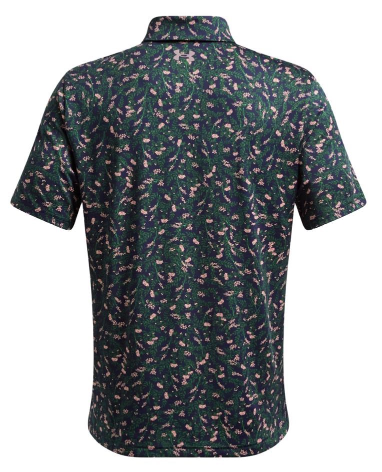Under Armour Playoff 3.0 Printed pánské polo, midnight navy/forest green/tetra gray