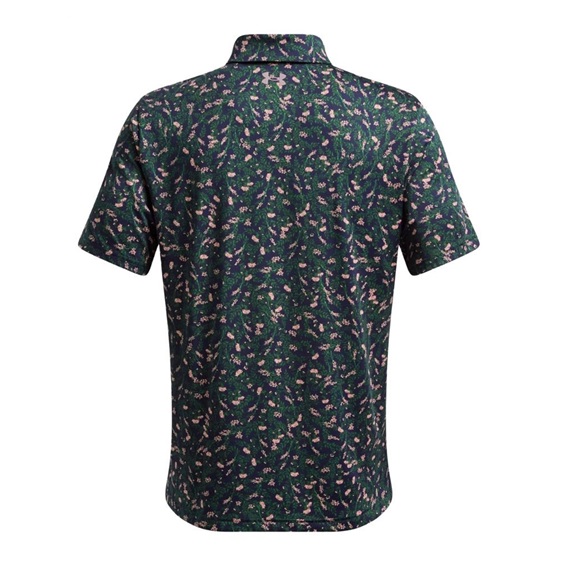Under Armour Playoff 3.0 Printed pánské polo, midnight navy/forest green/tetra gray