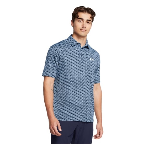 Under Armour Playoff 3.0 Printed pánské polo, modré