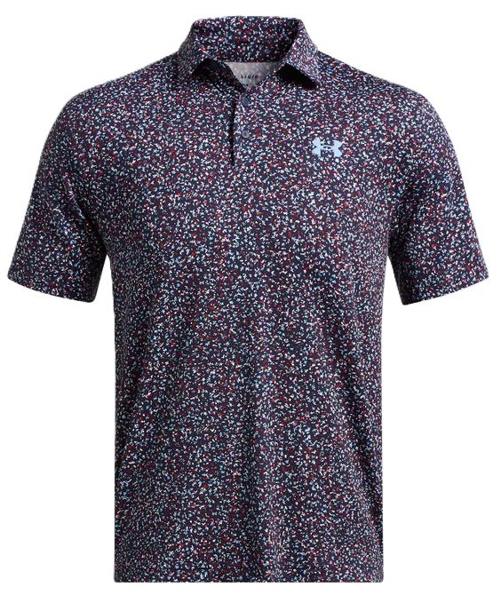 Under Armour Playoff 3.0 Printed pánské polo, modro/vínové