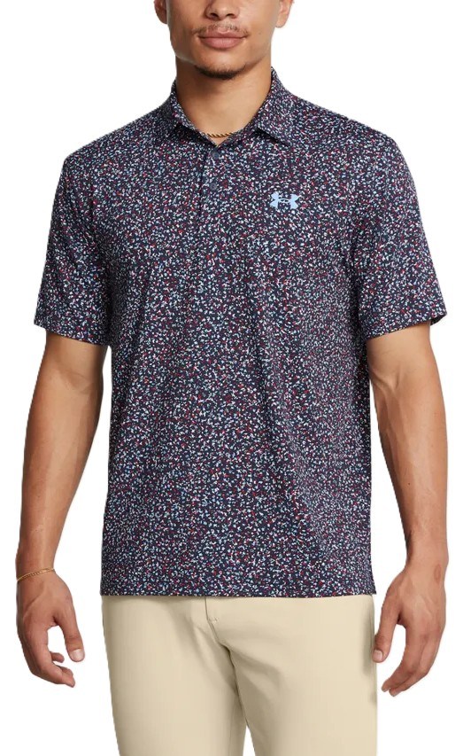 Under Armour Playoff 3.0 Printed pánské polo, modro/vínové