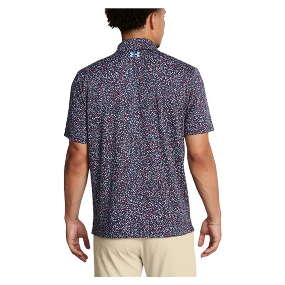 Under Armour Playoff 3.0 Printed pánské polo, modro/vínové