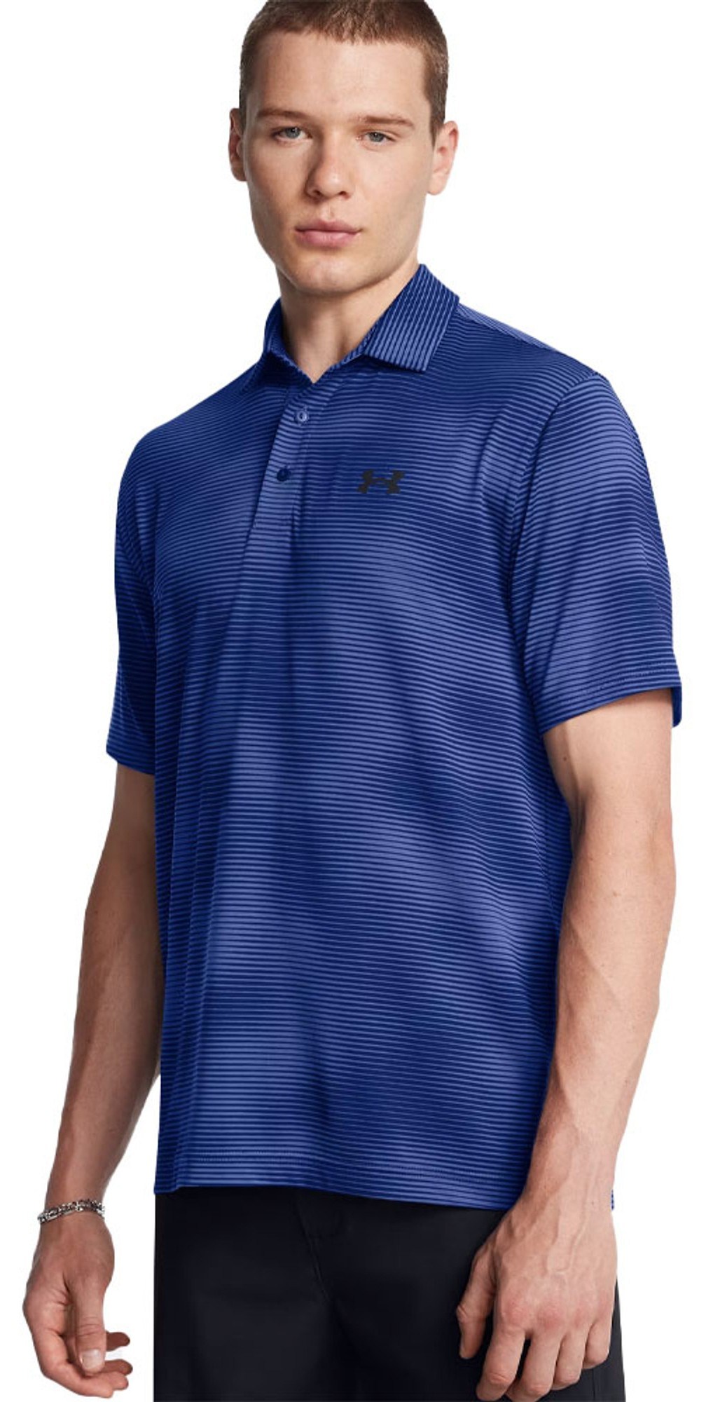 Under Armour Playoff 3.0 Printed pánské polo, modro/černé