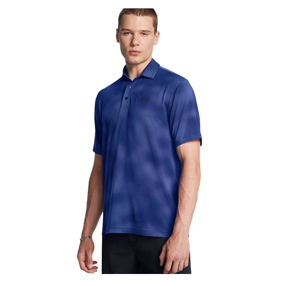 Under Armour Playoff 3.0 Printed pánské polo, modro/černé