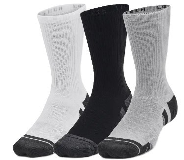 Under Armour Performance Tech Crew unisex ponožky, 3páry, černé/bílé/šedé