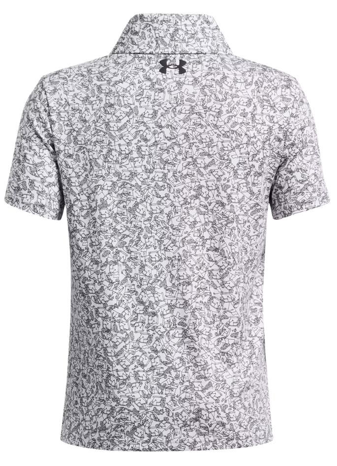 Under Armour Playoff Printed dětské polo, bílo/černé