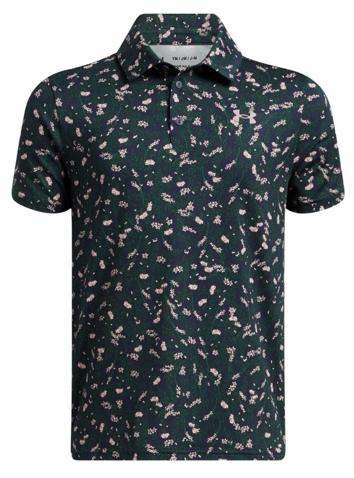 Under Armour Playoff Printed dětské polo, midnight navy/forest green