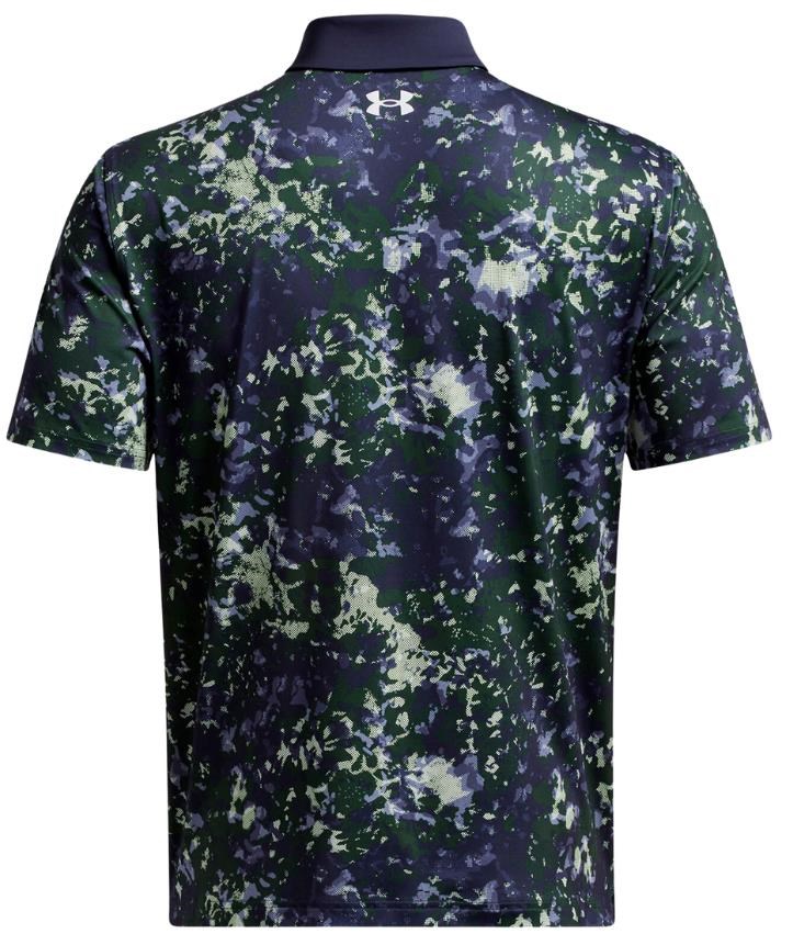 Under Armour T2G Printed pánské polo, retro green/midnight navy
