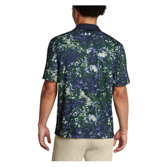 Under Armour T2G Printed pánské polo, retro green/midnight navy