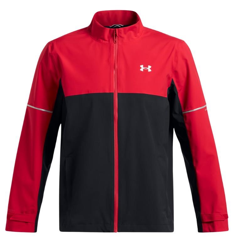 Under Armour Drive Rain pánská bunda do deště, červeno/černá