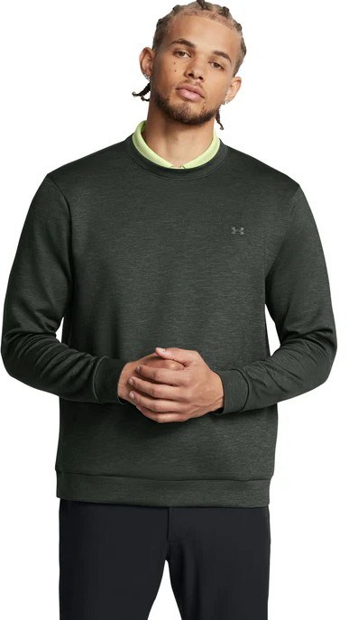 Under Armour Drive Midlayer Crew pánská mikina, lesní zelená