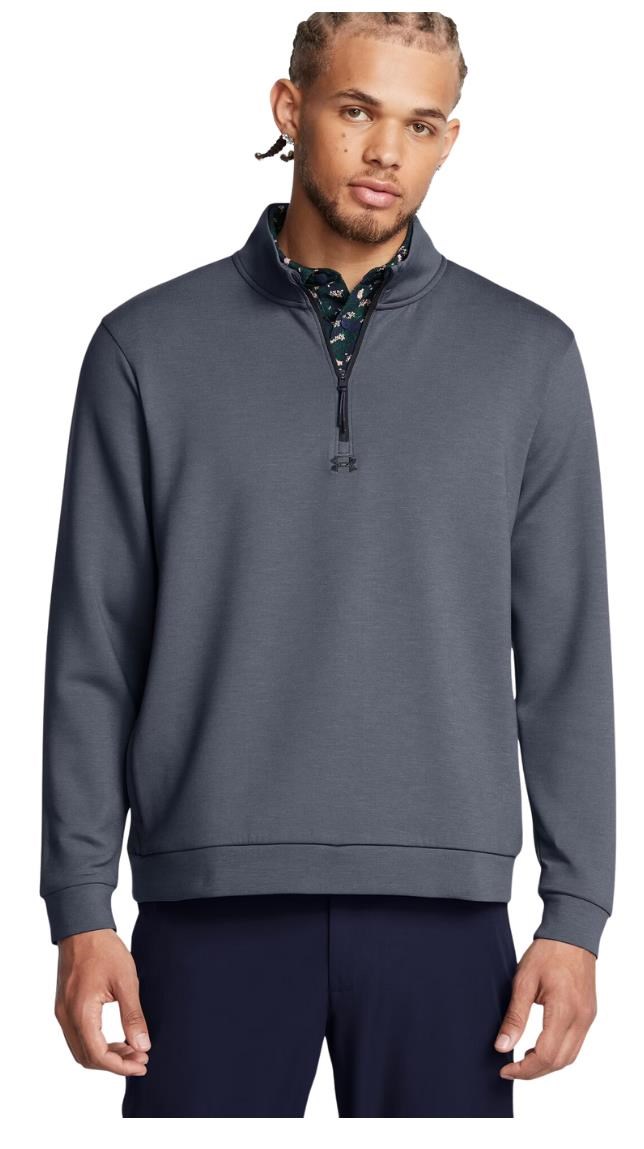 Under Armour Drive Midlayer pánský svetr, downpour gray/gravel/black