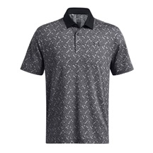 Under Armour Playoff 3.0 Check Jaquard pánské polo, černo/bílé
