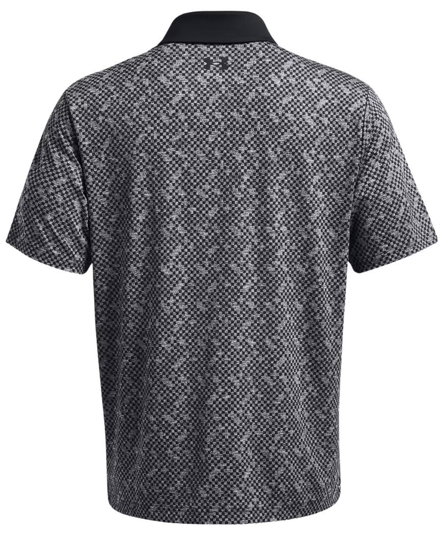 Under Armour Playoff 3.0 Check Jaquard pánské polo, černo/bílé