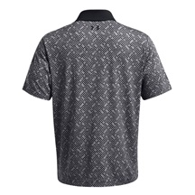 Under Armour Playoff 3.0 Check Jaquard pánské polo, černo/bílé